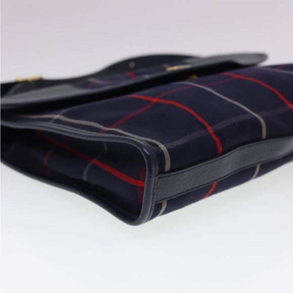 Burberry Navy Red Check Shoulder Bag - Picture 12 of 15